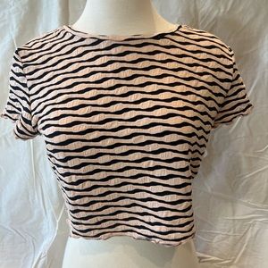 Lelis Pink and Black cropped top